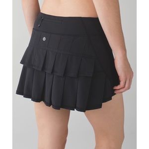 EUC Lululemon Black Pleated Athletic Skirt